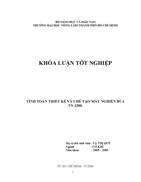 Thiết Kế và Chế Tạo Máy Nghiền Búa TN-1200 Tại Trường