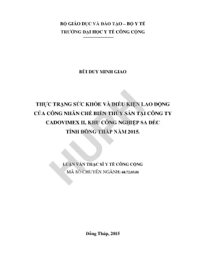 Đánh Giá Sức Khỏe và Điều Kiện Lao Động của Công Nhân 