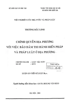 Vai Trò Của Chính Quyền Địa Phương Trong Việc Bảo Đảm 