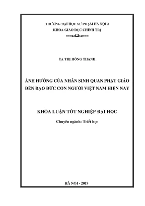 Ảnh Hưởng Của Nhân Sinh Quan Phật Giáo Đến Đạo Đức Người