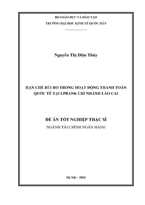 Giải Pháp Hạn Chế Rủi Ro Trong Hoạt Động Thanh Toán Quốc