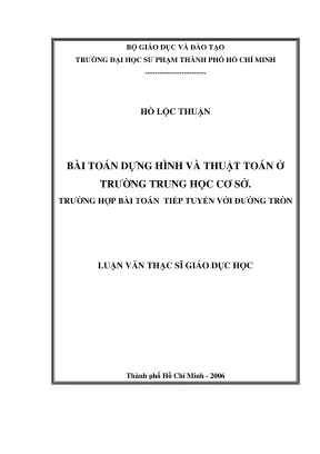 Nghiên Cứu Bài Toán Dựng Hình Trong Giáo Dục Trung Học Cơ Sở