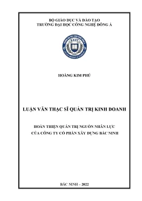 Hoàn thiện quản trị nguồn nhân lực tại Công ty Cổ phần