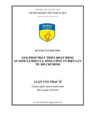 Giải Pháp Phát Triển An Sinh Xã Hội Tại Tổng Công Ty