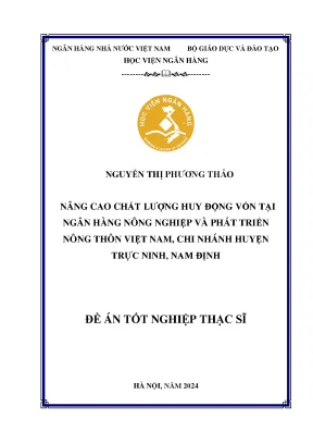 Nâng Cao Chất Lượng Huy Động Vốn Tại Ngân Hàng Nông