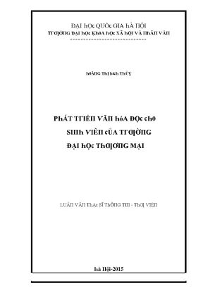 Luận Văn Về Khoa Học Xã Hội Tại Đại Học Quốc Gia Hà Nội
