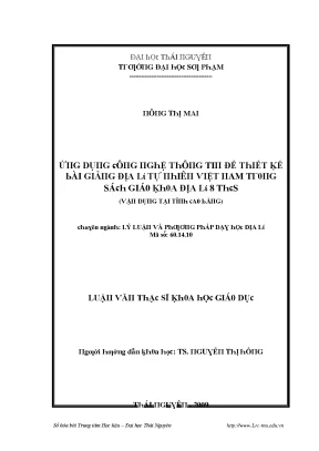 Thiết Kế Bài Giảng Địa Lý Tự Nhiên Việt Nam