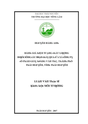 Đánh Giá Chất Lượng Nước Sông Cầu Tại Cửa Xả Công Ty