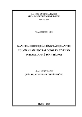 Nâng Cao Hiệu Quả Quản Trị Nguồn Nhân Lực Tại Công Ty Cổ 