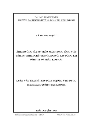 Nghiên cứu sự thỏa mãn của sinh viên tại Trường Đại học