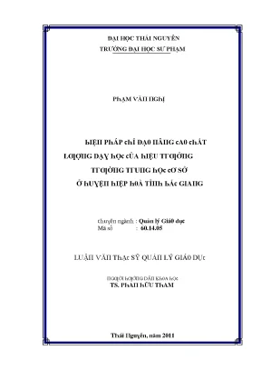 Nâng cao chất lượng dạy học tại trường trung học cơ sở