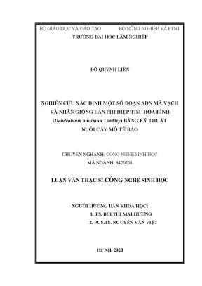 Nghiên Cứu ADN Mã Vạch và Nhân Giống Lan Phi Điệp Tím