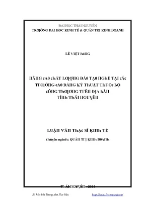 Nâng cao chất lượng đào tạo nghề tại các trường cao đẳng