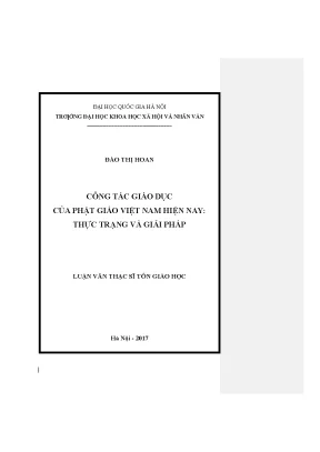 Công Tác Giáo Dục Phật Giáo Việt Nam Hiện Nay: Thực