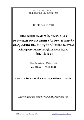 Quản lý đất đai tại xã Dương Phong, tỉnh Bạc Liêu
