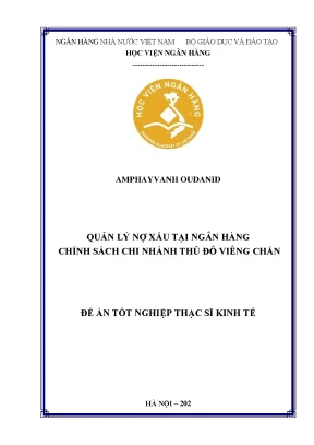 Quản Lý Nợ Xấu Tại Ngân Hàng Chính Sách Chi Nhánh Thủ Đô