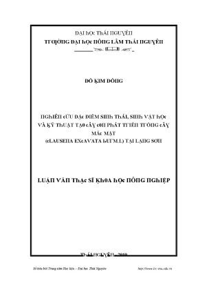 Nghiên cứu điểm đặc trưng sinh thái tại Đại học Thái Nguyên