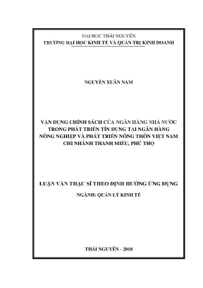 Vận Dụng Chính Sách Ngân Hàng Nhà Nước Trong Phát Triển