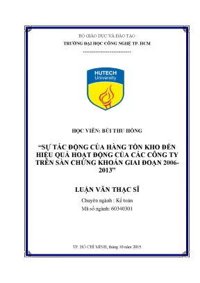 Tác Động Của Hàng Tồn Kho Đến Hiệu Quả Hoạt Động Của Các