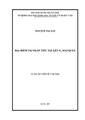 Nghiên Cứu Về Tiểu Thuyết Của Gabriel García Márquez Tại