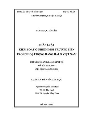 Kiểm Soát Ô Nhiễm Môi Trường Biển Trong Hoạt Động Hàng