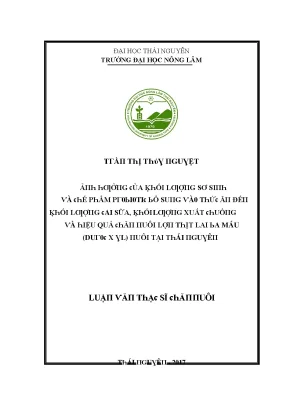 Nghiên Cứu Hiệu Quả Nuôi Lợn Lai Tại Trường Đại Học Nông