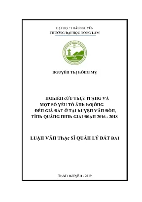 Quản lý giá đất tại Thái Nguyên: Nghiên cứu và phân tích