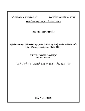 Nghiên cứu kỹ thuật nhân nuôi dúi mốc lớn (Rhizomys