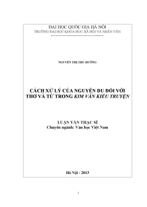Cách Xử Lý Thơ và Từ Trong Kim Vân Kiều Của Nguyễn Du