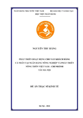 Phát Triển Hoạt Động Cho Vay Khách Hàng Cá Nhân Tại