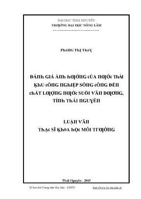 Đánh Giá Ảnh Hưởng Của Môi Trường Đến Sức Khỏe Tại Khu Ô