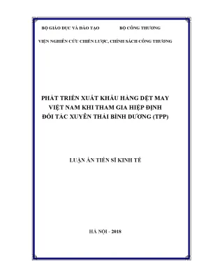 Phát Triển Xuất Khẩu Hàng Dệt May Việt Nam Trong Hiệp
