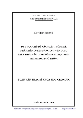 Rèn Luyện Năng Lực Vận Dụng Kiến Thức Xác Suất Thống Kê 