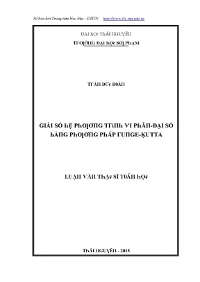 Giải Số Hệ Phương Trình Đa Biến Bằng Phương Pháp Kutta