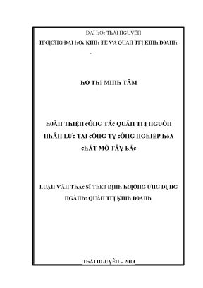 Nghiên Cứu Về Quản Trị Kinh Doanh Tại Đại Học Thái Nguyên