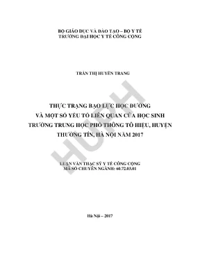 Thực Trạng Bạo Lực Học Đường Tại Trường Trung Học Phổ