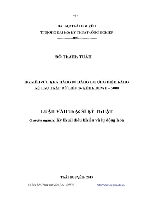 Đại học Thái Nguyên - Kỹ thuật điều khiển và tự động hóa