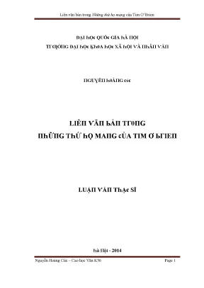 Liên Văn Bản Trong Những Thứ Họ Mang Của Tim O’Brien