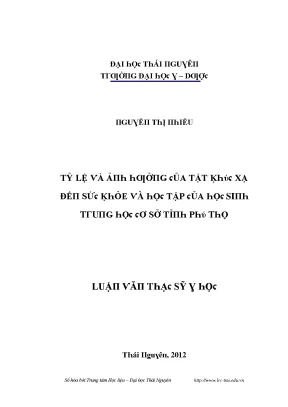 Tỷ lệ và Ảnh hưởng của Tật Khúc Xạ đến Sức Khỏe Sinh