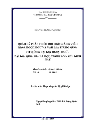 Quản Lý Giáo Dục Đại Học: Nâng Cao Chất Lượng Đội Ngũ