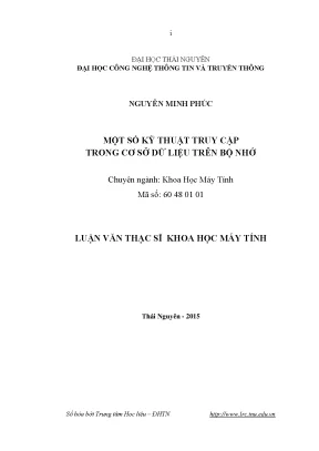 Kỹ Thuật Truy Cập Cơ Sở Dữ Liệu Trên Bộ Nhớ