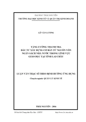 Tăng Cường Thanh Tra Đầu Tư Xây Dựng Giáo Dục Tại Lai Châu