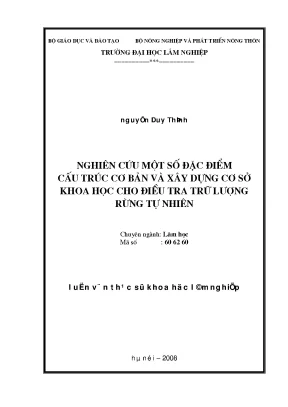 Nghiên cứu về Đặc điểm Cấu trúc Rừng Tự Nhiên và Phương