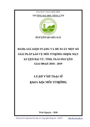 Giải Pháp Bảo Vệ Môi Trường Tại Trường Đại Học Nông Lâm