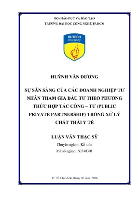 Sự Sẵn Sàng Của Doanh Nghiệp Tư Nhân Trong Đầu Tư Hợp