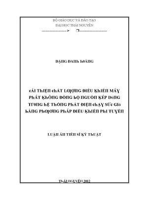 Nghiên Cứu Điều Kiện Phát Triển Hệ Thống Điện Sử Dụng Kỹ