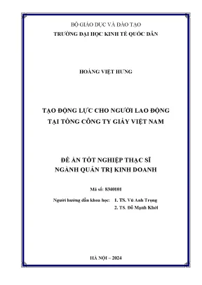 Tạo Động Lực Lao Động Tại Tổng Công Ty Giấy Việt Nam:
