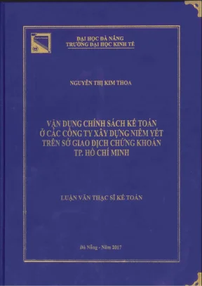 Vận Dụng Chính Sách Kế Toán Trong Doanh Nghiệp Xây Dựng: