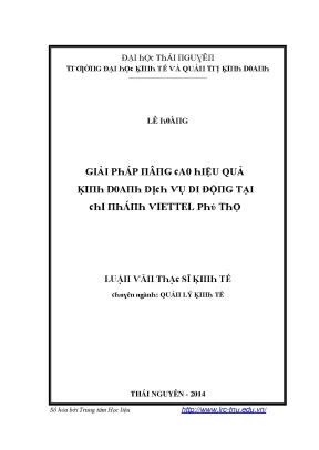 Hiệu Quả Kinh Doanh Tại Viettel: Nghiên Cứu Từ Đại Học