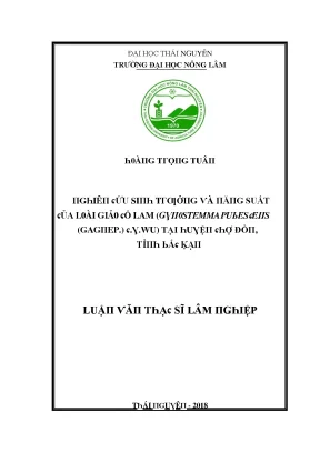 Nghiên cứu về giống cây lâm nghiệp tại Trường Đại học